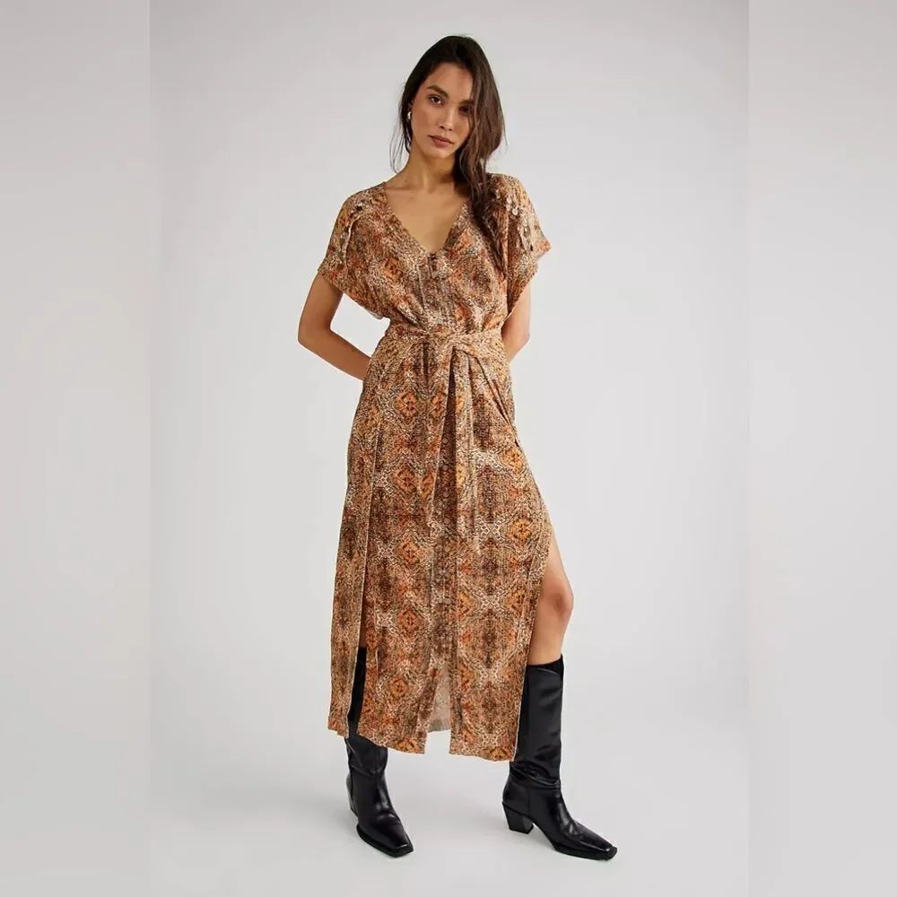 Free People Farrah Midi Dress Large